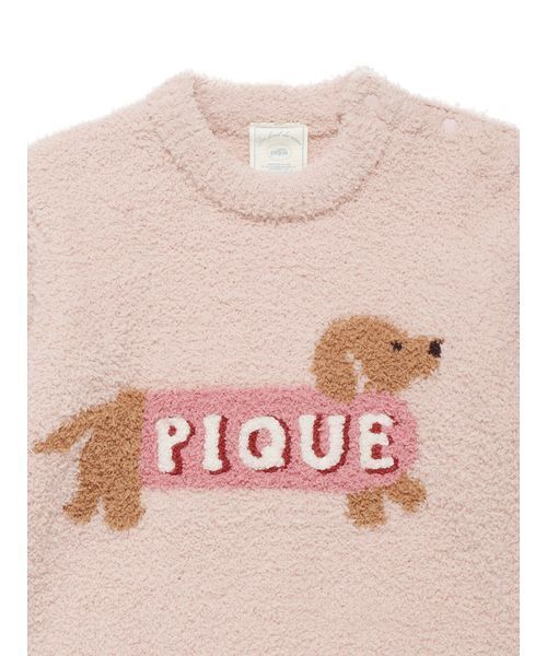 新品 ジェラートピケ ベビモコラビットジャガードプルオーバー ピンク ジェラートピケ gelato pique ベビモコラビットジャガードプルオーバー