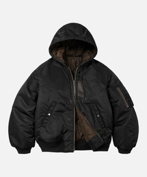 ACTIVE MA-1 HOODED PARKA _ BLACK