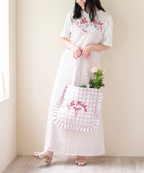Cath Kidston（キャスキッドソン）の「フリルトートバッグ（トートバッグ・レディース・ライトピンク/サックスブルー/アイボリー/ブラック・FREE）」の6枚目の写真