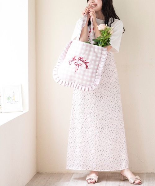 Cath Kidston（キャスキッドソン）の「フリルトートバッグ（トートバッグ・レディース・ライトピンク/サックスブルー/アイボリー/ブラック・FREE）」の7枚目の写真