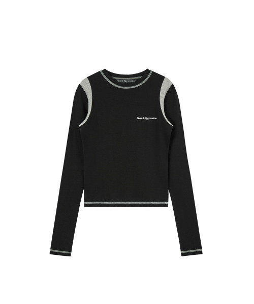 Rest&Recreation(レストアンドレクリエーション)の「COLORATION TOP - BLACK(Tシャツ/カットソー・レディース・その他・ONE)」の1枚目の写真