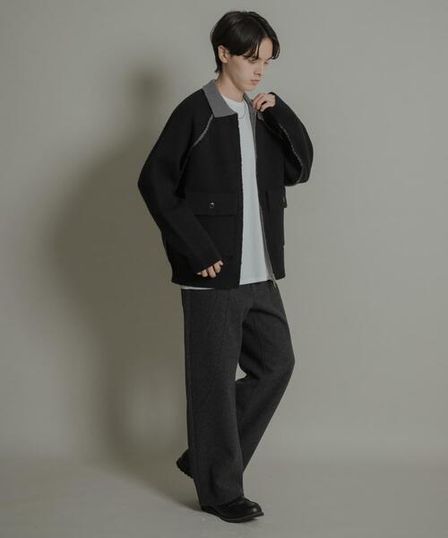 SENSE OF PLACE by URBAN RESEARCH(センスオブプレイスバイアーバンリサーチ)の「バイカラーニットジップブルゾン(ブルゾン・メンズ・ブラック/ブラウン・MEDIUM/LARGE)」の8枚目の写真
