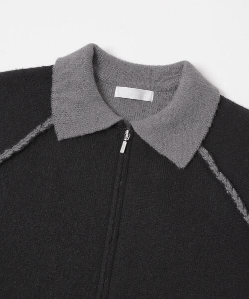 SENSE OF PLACE by URBAN RESEARCH(センスオブプレイスバイアーバンリサーチ)の「バイカラーニットジップブルゾン(ブルゾン・メンズ・ブラック/ブラウン・MEDIUM/LARGE)」の10枚目の写真