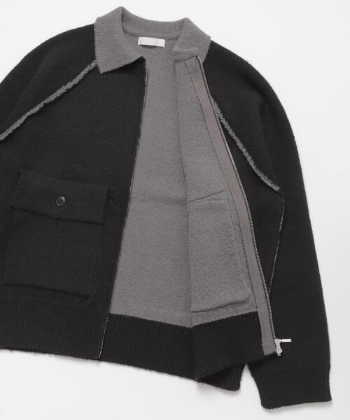 SENSE OF PLACE by URBAN RESEARCH(センスオブプレイスバイアーバンリサーチ)の「バイカラーニットジップブルゾン(ブルゾン・メンズ・ブラック/ブラウン・MEDIUM/LARGE)」の11枚目の写真