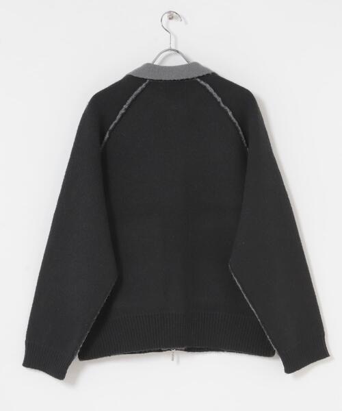 SENSE OF PLACE by URBAN RESEARCH(センスオブプレイスバイアーバンリサーチ)の「バイカラーニットジップブルゾン(ブルゾン・メンズ・ブラック/ブラウン・MEDIUM/LARGE)」の13枚目の写真