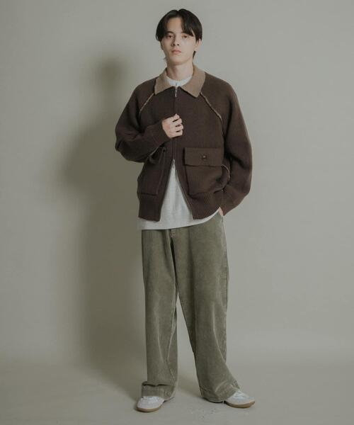 SENSE OF PLACE by URBAN RESEARCH(センスオブプレイスバイアーバンリサーチ)の「バイカラーニットジップブルゾン(ブルゾン・メンズ・ブラック/ブラウン・MEDIUM/LARGE)」の21枚目の写真