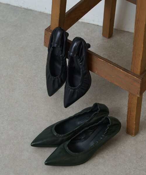 BEARDSLEY(ビアズリー)の「《CORSO ROMA 9》レザーパンプス(パンプス・レディース・ブラック/グリーン・35/36/37/38/39)」の3枚目の写真