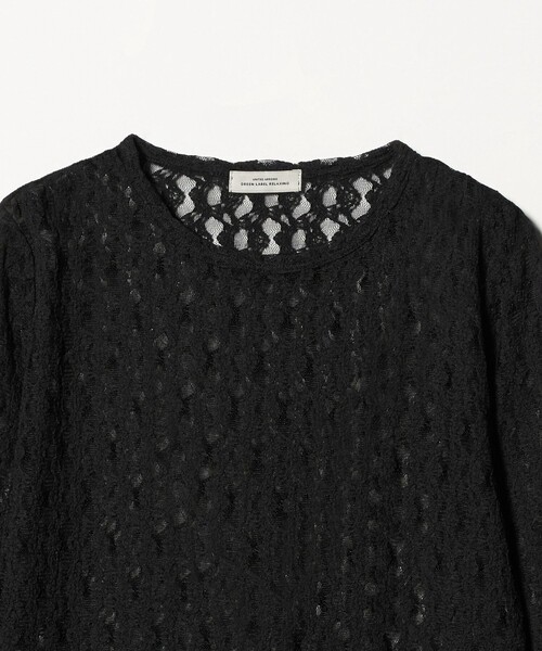 green label relaxing(グリーンレーベルリラクシング)の「【WEB限定】<at ease>シャーリングレース プルオーバー カットソー(Tシャツ/カットソー・レディース・ブラック/ホワイト・FREE)」の17枚目の写真