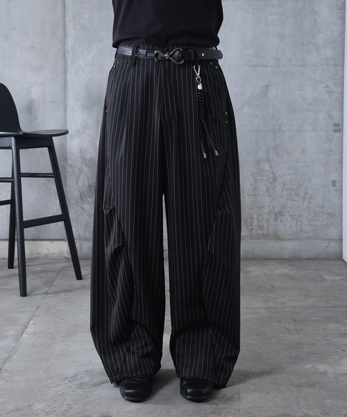 Confirm（コンファーム）の「AW スラックス スタッズ カーブパンツ メンズ レディース ユニセックス 【Confirm】（スラックス・メンズ・ブラック/ブラック系その他/パープル系その他/ブルー系その他・S/M/L）」の20枚目の写真