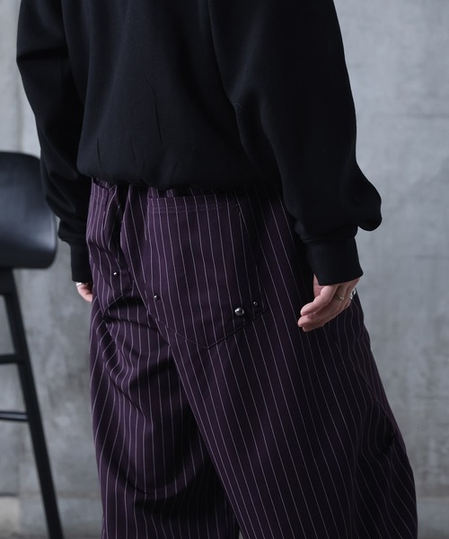 Confirm（コンファーム）の「AW スラックス スタッズ カーブパンツ メンズ レディース ユニセックス 【Confirm】（スラックス・メンズ・ブラック/ブラック系その他/パープル系その他/ブルー系その他・S/M/L）」の14枚目の写真