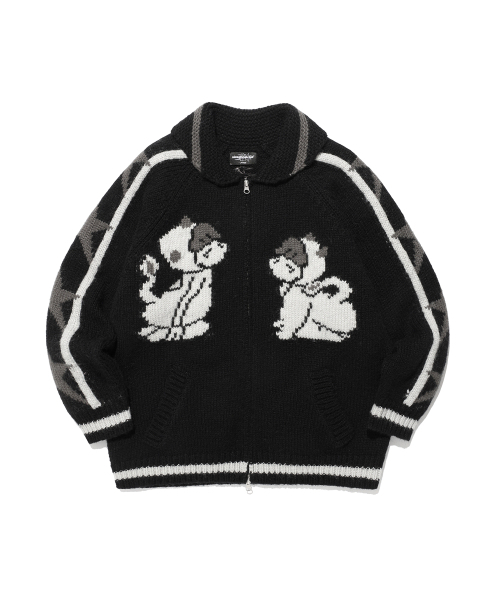 NICE GHOST CLUB(ナイスゴーストクラブ)の「DEVIL COWICHAN SWEATER_BLACK(NG2FFUK680A)(カーディガン/ボレロ・レディース・ブラック・MEDIUM/LARGE)」の1枚目の写真