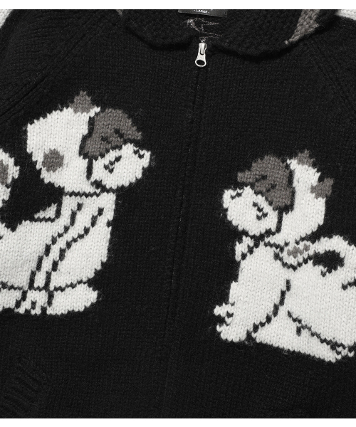 NICE GHOST CLUB(ナイスゴーストクラブ)の「DEVIL COWICHAN SWEATER_BLACK(NG2FFUK680A)(カーディガン/ボレロ・レディース・ブラック・MEDIUM/LARGE)」の4枚目の写真