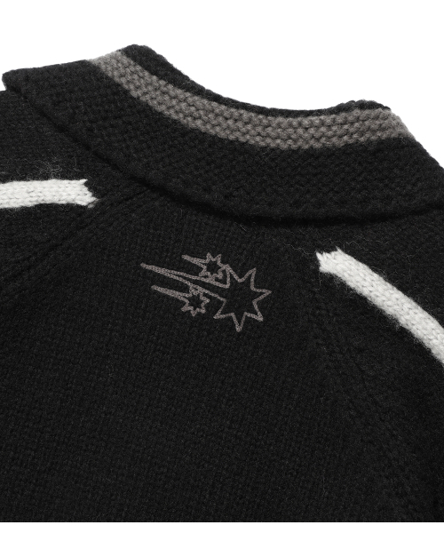 NICE GHOST CLUB(ナイスゴーストクラブ)の「DEVIL COWICHAN SWEATER_BLACK(NG2FFUK680A)(カーディガン/ボレロ・レディース・ブラック・MEDIUM/LARGE)」の6枚目の写真