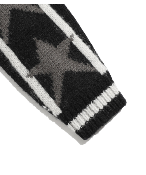 NICE GHOST CLUB(ナイスゴーストクラブ)の「DEVIL COWICHAN SWEATER_BLACK(NG2FFUK680A)(カーディガン/ボレロ・レディース・ブラック・MEDIUM/LARGE)」の8枚目の写真