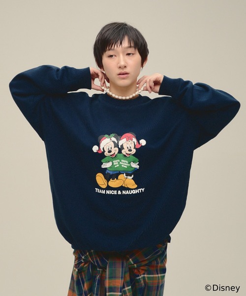 eL(エル)の「【eL】Holiday / Mickey / Sweat Pullover/613753(スウェット・レディース・グレー/ネイビー・MEDIUM/LARGE)」の2枚目の写真