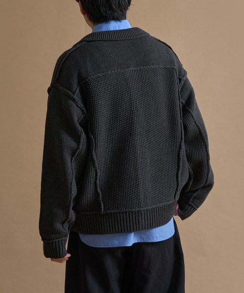 epnok（エプノック）の「アウトリンキングニットジャケット（ブルゾン・メンズ・モカ/チャコールグレー/ブラック・SMALL/MEDIUM/LARGE）」の20枚目の写真