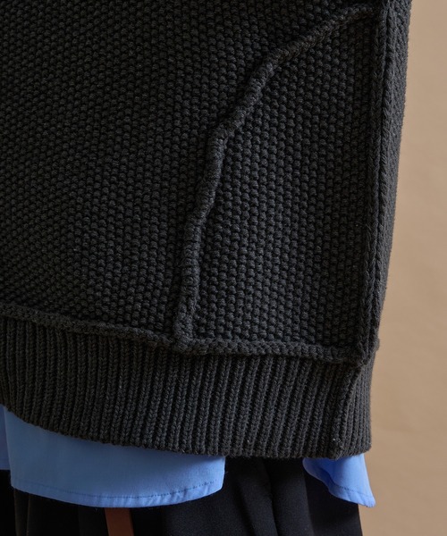 epnok（エプノック）の「アウトリンキングニットジャケット（ブルゾン・メンズ・モカ/チャコールグレー/ブラック・SMALL/MEDIUM/LARGE）」の6枚目の写真