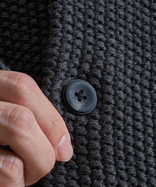 epnok（エプノック）の「アウトリンキングニットジャケット（ブルゾン・メンズ・モカ/チャコールグレー/ブラック・SMALL/MEDIUM/LARGE）」の5枚目の写真