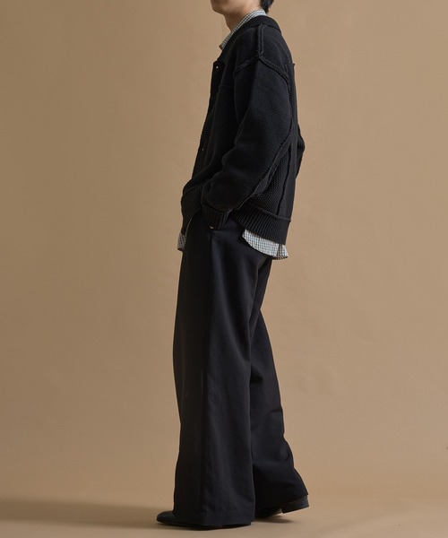 epnok（エプノック）の「アウトリンキングニットジャケット（ブルゾン・メンズ・モカ/チャコールグレー/ブラック・SMALL/MEDIUM/LARGE）」の12枚目の写真