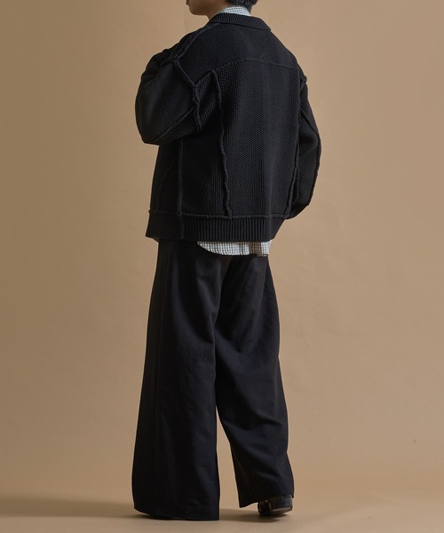 epnok（エプノック）の「アウトリンキングニットジャケット（ブルゾン・メンズ・モカ/チャコールグレー/ブラック・SMALL/MEDIUM/LARGE）」の13枚目の写真