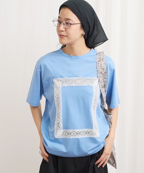 fig London(フィグロンドン)の「scene Tshirt(Tシャツ/カットソー・レディース・ベージュ/ブラック/サックスブルー・FREE)」の12枚目の写真