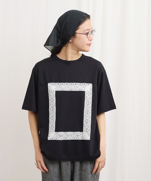 fig London(フィグロンドン)の「scene Tshirt(Tシャツ/カットソー・レディース・ベージュ/ブラック/サックスブルー・FREE)」の4枚目の写真