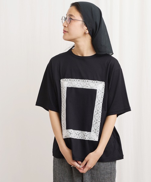 fig London(フィグロンドン)の「scene Tshirt(Tシャツ/カットソー・レディース・ベージュ/ブラック/サックスブルー・FREE)」の5枚目の写真