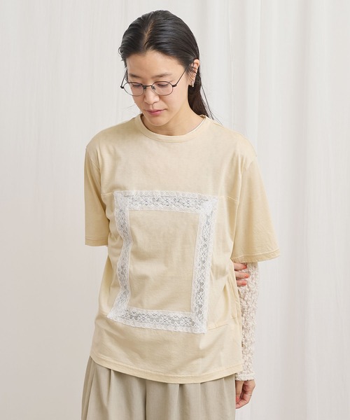 fig London(フィグロンドン)の「scene Tshirt(Tシャツ/カットソー・レディース・ベージュ/ブラック/サックスブルー・FREE)」の19枚目の写真