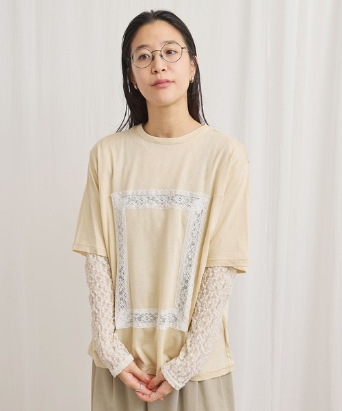 fig London(フィグロンドン)の「scene Tshirt(Tシャツ/カットソー・レディース・ベージュ/ブラック/サックスブルー・FREE)」の20枚目の写真