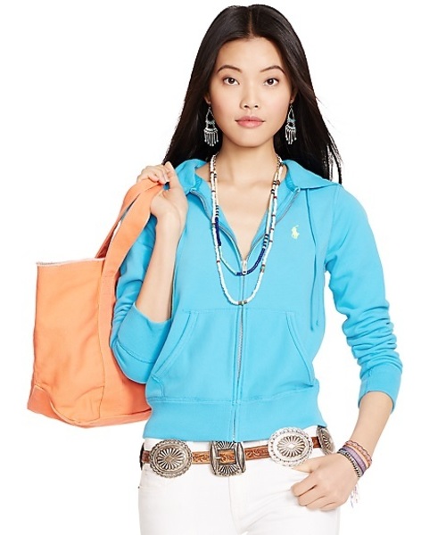 POLO RALPH LAUREN(ポロ ラルフ ローレン)の「フリース フルジップ フーディ(パーカー・レディース・ブルー/ピンク/ホワイト・SMALL/LARGE/X-LARGE/X-SMALL/MEDIUM)」の3枚目の写真