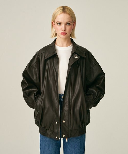 LADY VOLUME(レディーボリューム)の「(UNISEX)9130 VINTAGE LEATHER JACKET_BROWN(ライダースジャケット・レディース・その他・FREE)」の1枚目の写真