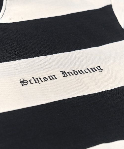 SCHISM INDUCING（スキズムインデューシング）の「BORO STRIPE T SHIRT BLACK（Tシャツ/カットソー・レディース・その他・LARGE/MEDIUM）」の4枚目の写真