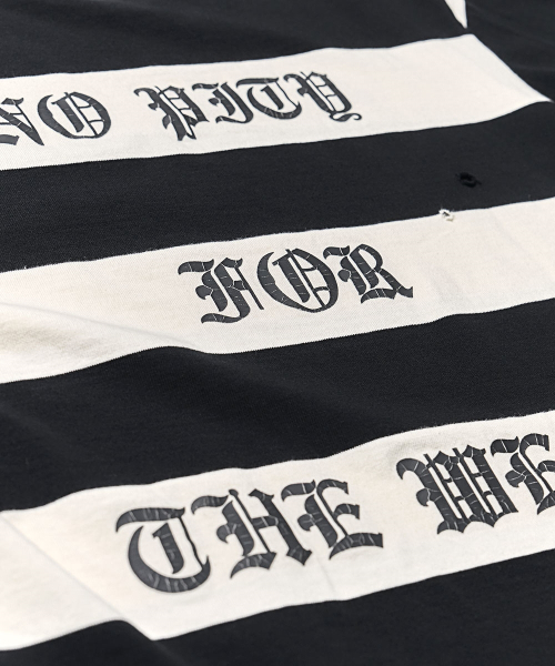 SCHISM INDUCING（スキズムインデューシング）の「BORO STRIPE T SHIRT BLACK（Tシャツ/カットソー・レディース・その他・LARGE/MEDIUM）」の6枚目の写真
