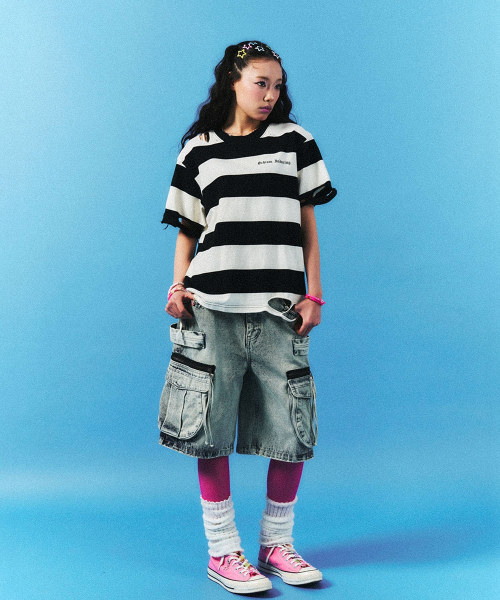 SCHISM INDUCING（スキズムインデューシング）の「BORO STRIPE T SHIRT BLACK（Tシャツ/カットソー・レディース・その他・LARGE/MEDIUM）」の21枚目の写真