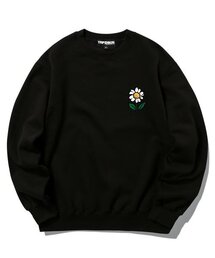 TRIPSHION（トリップション）の「シングルフラワーロゴクルーネック - ブラック（スウェット）」