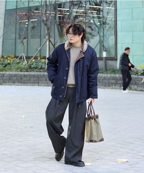 BEGIN202（ビギン202）の「ロックリンクパンツ [チャコールストライプ]（スラックス・メンズ・その他・2/3/4/1）」の2枚目の写真