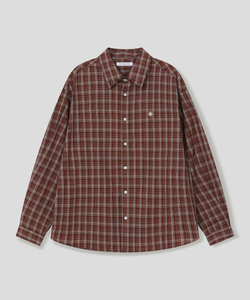 SLOW RECORD HOUSE(スローレコードハウス)の「ケインチェックシャツ_ブリック(シャツ/ブラウス・レディース・その他・LARGE/SMALL/MEDIUM)」の1枚目の写真