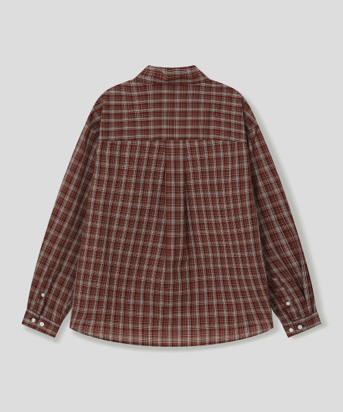 SLOW RECORD HOUSE(スローレコードハウス)の「ケインチェックシャツ_ブリック(シャツ/ブラウス・レディース・その他・LARGE/SMALL/MEDIUM)」の2枚目の写真