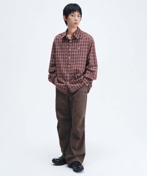 SLOW RECORD HOUSE(スローレコードハウス)の「ケインチェックシャツ_ブリック(シャツ/ブラウス・レディース・その他・LARGE/SMALL/MEDIUM)」の9枚目の写真