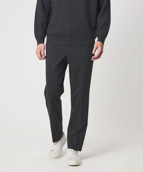 green label relaxing（グリーンレーベルリラクシング）の「エブリット TRPU ジャカード ジャージー スタンダード イージー スラックス -ウォッシャブル・ストレッチ-（スラックス・メンズ・ダークグレー/ネイビー/ダークブラウン・S/L/XL/M）」の3枚目の写真