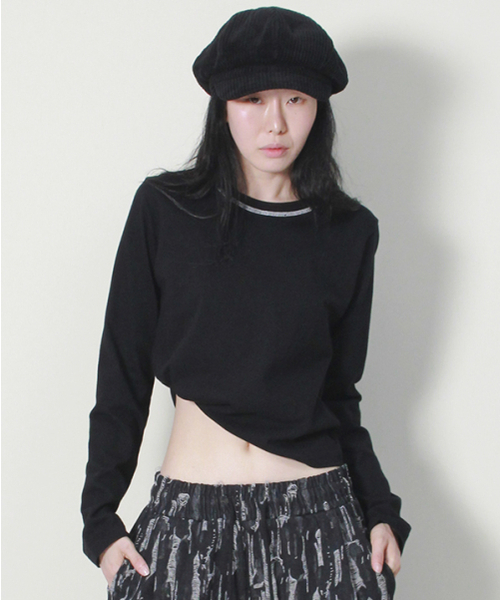 DEMARC(ドゥマーク)の「ネックスティッチポイントセミクロップ長袖Tシャツブラック(Tシャツ/カットソー・レディース・その他・MEDIUM/LARGE)」の10枚目の写真