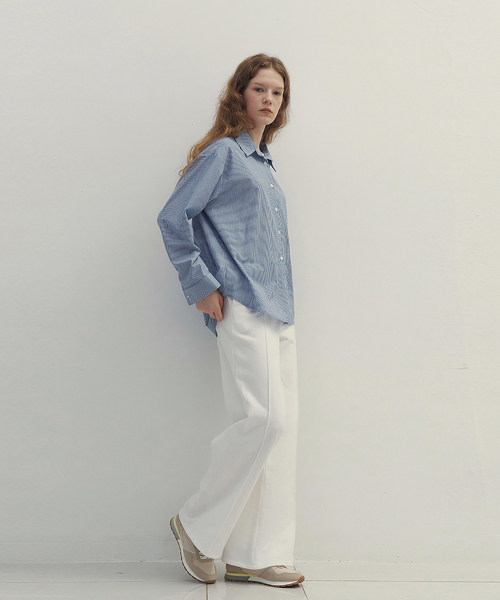 NEEV（ニーヴ）の「Pintuck Line Wide Sweat Pants (Ivory)（スウェットパンツ・レディース・その他・FREE）」の3枚目の写真