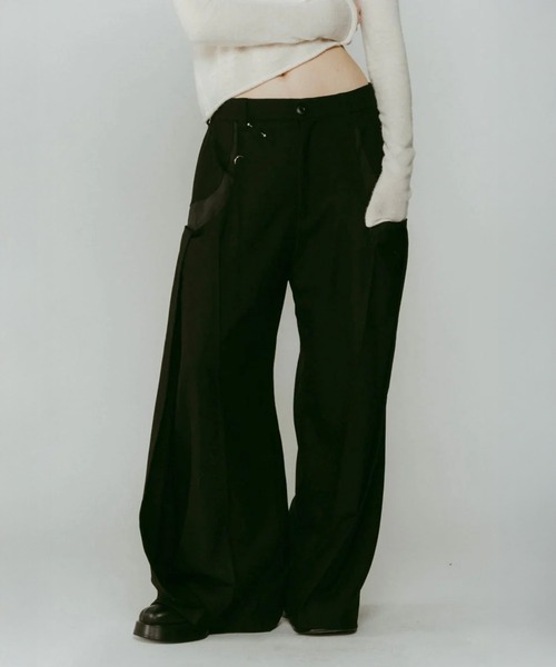 pierced drape pants(unisex)（スラックス）｜Knuth Marf