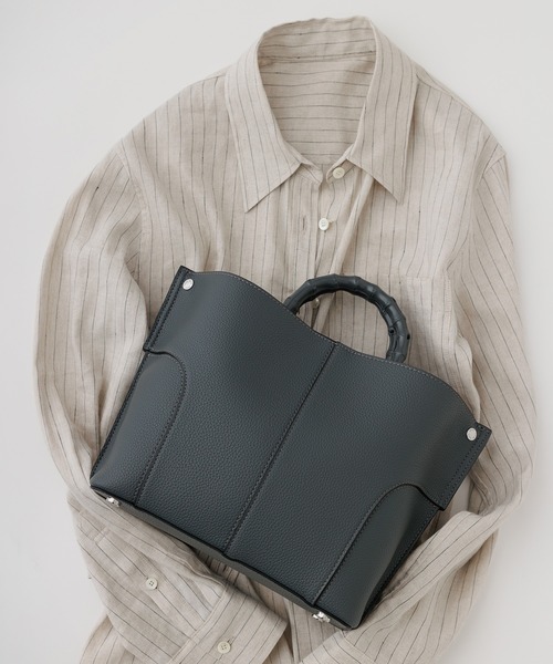 ROPE'(ロペ)の「【E'POR】BAMBOO BAG Medium/軽量・通勤・26SS新色(ハンドバッグ・レディース・オフホワイト/ベージュ系その他2/ブラック系その他2/グレー・FREE)」の4枚目の写真