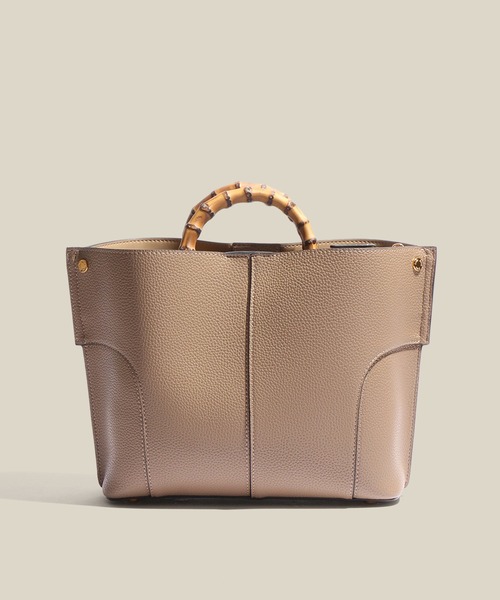 ROPE'(ロペ)の「【E'POR】BAMBOO BAG Medium/軽量・通勤・26SS(ハンドバッグ・レディース・オフホワイト/ベージュ系その他2/ブラック系その他2・FREE)」の14枚目の写真