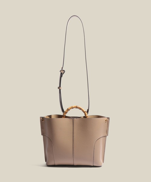 ROPE'(ロペ)の「【E'POR】BAMBOO BAG Medium/軽量・通勤・26SS(ハンドバッグ・レディース・オフホワイト/ベージュ系その他2/ブラック系その他2・FREE)」の12枚目の写真