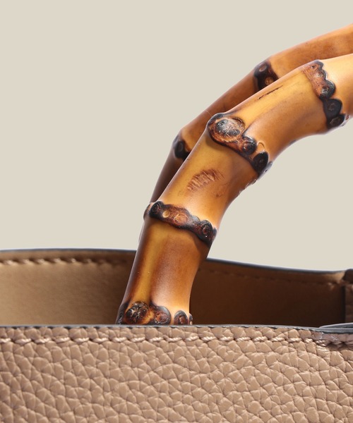 ROPE'(ロペ)の「【E'POR】BAMBOO BAG Medium/軽量・通勤・26SS(ハンドバッグ・レディース・オフホワイト/ベージュ系その他2/ブラック系その他2・FREE)」の9枚目の写真