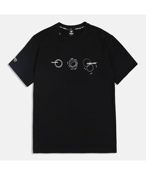 CORALIAN(コラリアン)の「ランオフサークルメッシュ綿半袖Tシャツブラック(Tシャツ/カットソー・メンズ・その他・S/M/L/2XL/XL/4XL/5XL/XS)」の1枚目の写真