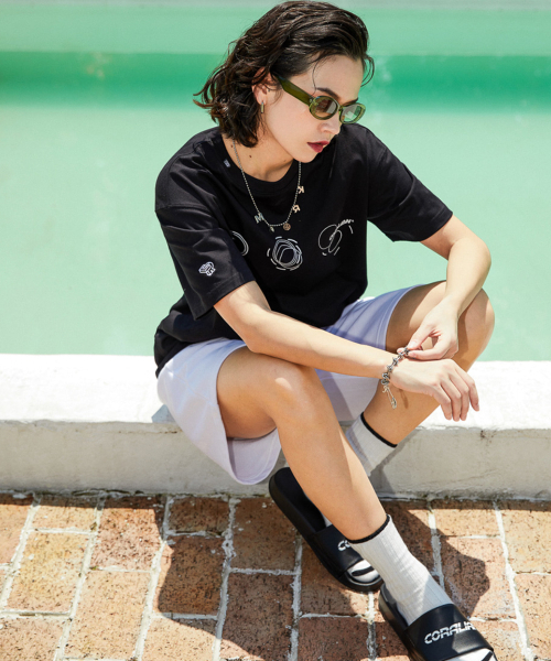CORALIAN(コラリアン)の「ランオフサークルメッシュ綿半袖Tシャツブラック(Tシャツ/カットソー・メンズ・その他・S/M/L/2XL/XL/4XL/5XL/XS)」の2枚目の写真
