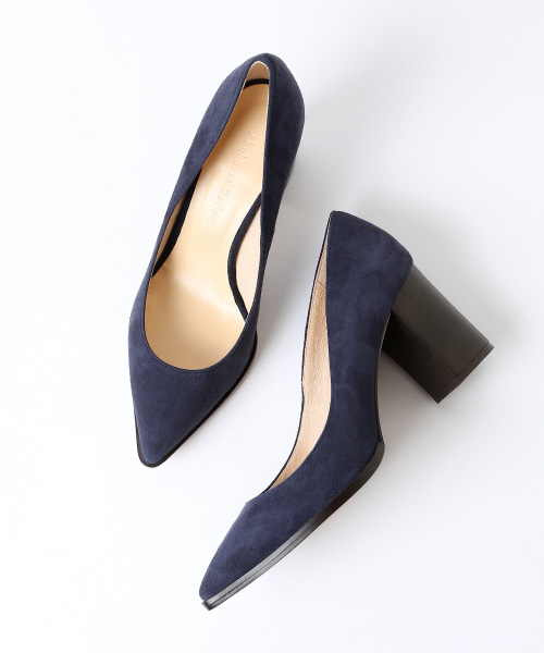 Abahouse Devinette(ドゥヴィネット)の「スウェードプレーンパンプス【GINGER 2016年11月号 P.100掲載】(パンプス・レディース・ブラウン/ネイビー・38/36/37/35/39)」の1枚目の写真
